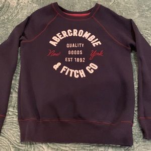 Abercrombie and Fitch sweat shirt. Very good condition. Navy blue.